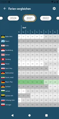 Ferien & Feiertage android App screenshot 3
